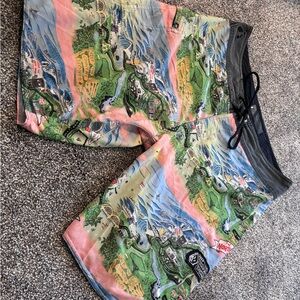 Volcom North Shore Oahu Hawaii Swim Trunks Board Shorts Sz 36 waist Y2K Beach